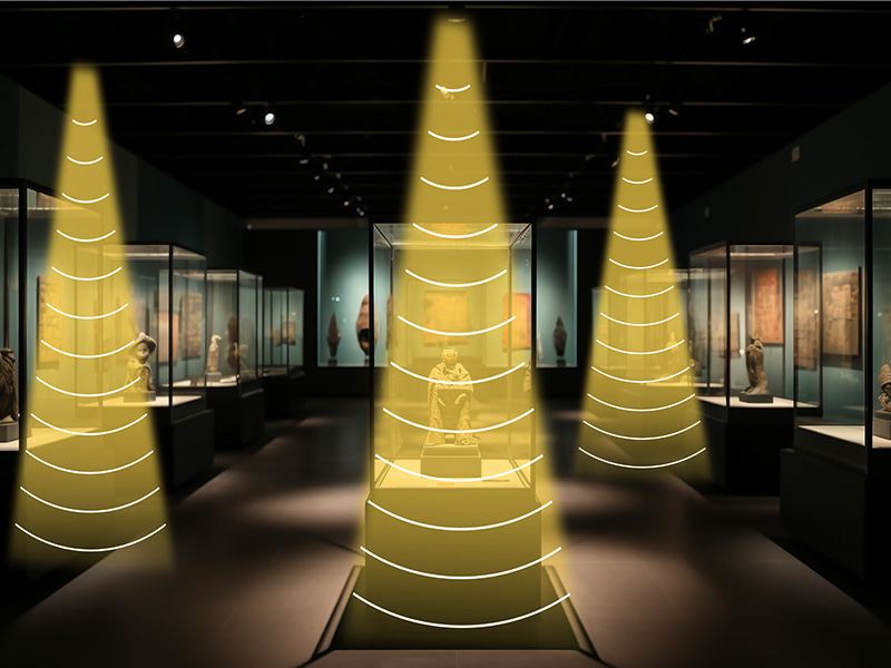 展覽館、博物館、畫廊、展廳等場景使用定向音箱