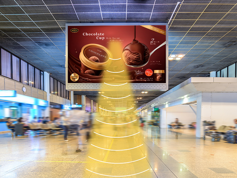 LED廣告屏與定向發(fā)聲設備結合使用