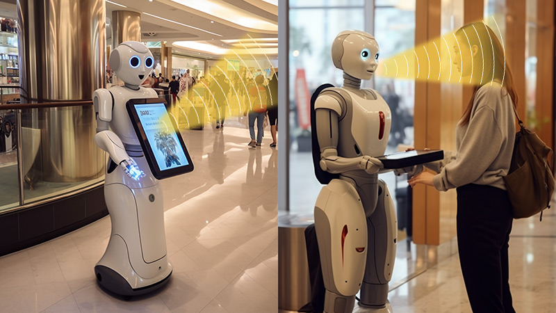 智能服務(wù)機(jī)器人集成定向音響